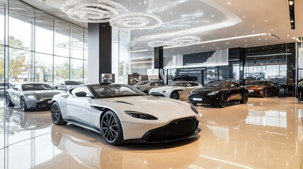 Exclusive black friday event at luxury car dealership featuring premium vehicles modern showroom upscale setting