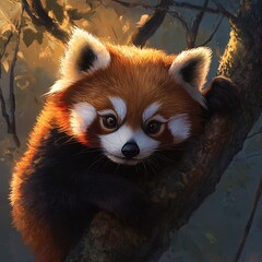red panda in the zoo