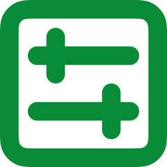 Fototapeta premium Square Sliders icon design logo