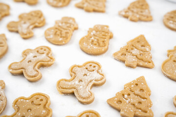 Christmas cookies on the table. Close-up. Selective focus.