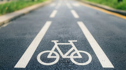Bicycle lanes and clean sidewalks promote sustainable urban transport city streets photography urban environment ground level eco-friendly initiatives