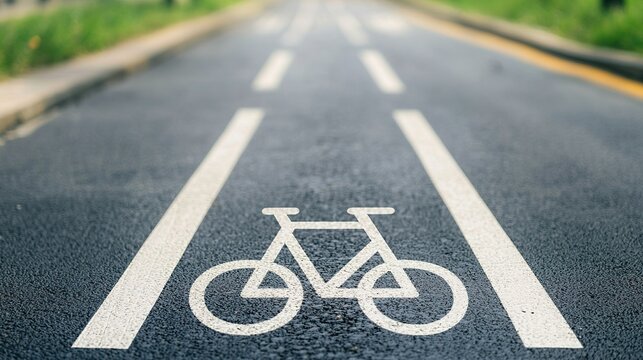 Bicycle lanes and clean sidewalks promote sustainable urban transport city streets photography urban environment ground level eco-friendly initiatives