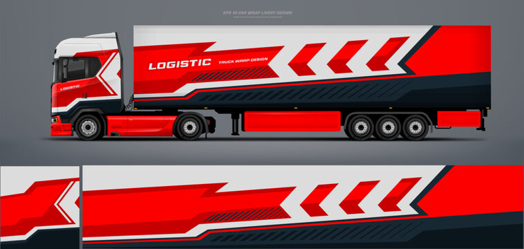 truck and trailer wrap livery design. vector file printing below