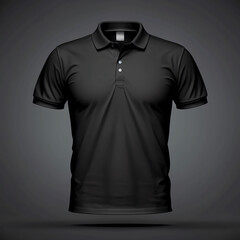 Plain Black Polo Shirt Mockup Design, Front and Rear View, Ideal for Fashion Branding and Custom Apparel.