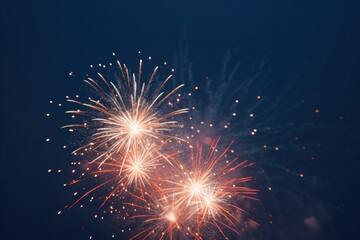 Fototapeta premium Fireworks outdoors night illuminated.