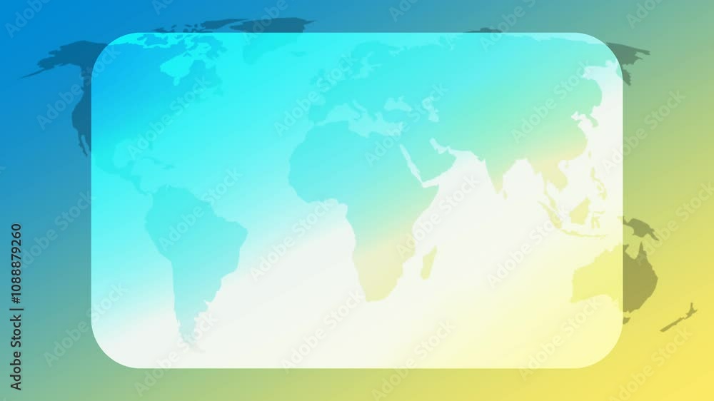 Poster background of changing colors and zoom in zoom out world map with morphism
