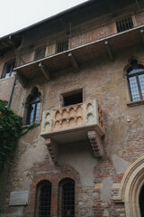 Romeo and Juliet balcony in verona city 