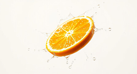 Orange slice isolated on white background