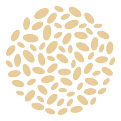 Pumpkin seeds or cucumber Circle Background Texture in trendy minimalism. Healthy Eating Wallpaper 