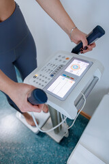 Body measurements of weight and body fat, focusing on health tracking and fitness goals. Ideal for...