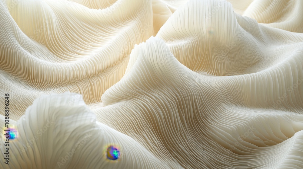 Poster layers of tissue in a clean arrangement, emphasizing their delicate structure and folds.