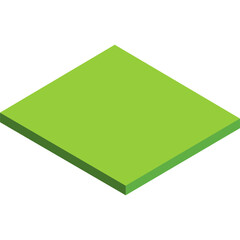 Isometric landscape tiles. Isometric platform. Empty Isometric landscaping 