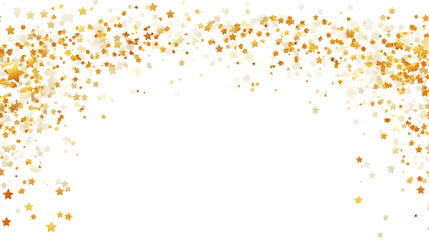 Abstract Background with Scattered Golden Stars on White Canvas