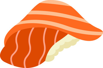 Sushi nigiri with salmon.  Sake Smoked Salmon Sushi. Sushi with salmon and rice.  Japanese asian food.  sushi japanese food.