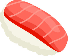 Tuna Nigiri Sushi. Japanese raw food, seafood, sushi asian food.