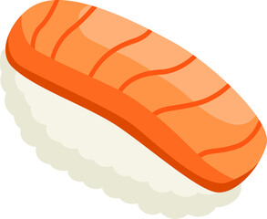 Sushi nigiri with salmon.  Sake Smoked Salmon Sushi. Sushi with salmon and rice.  Japanese asian food.  sushi japanese food.