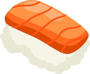 Sushi nigiri with salmon.  Sake Smoked Salmon Sushi. Sushi with salmon and rice.  Japanese asian food.  sushi japanese food.