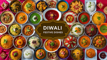 Diwali festive dishes an artistic representation 