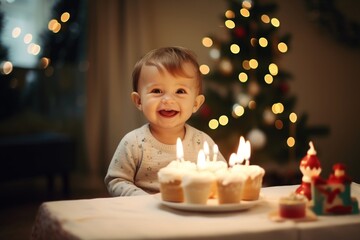 Birthday cake party baby christmas.