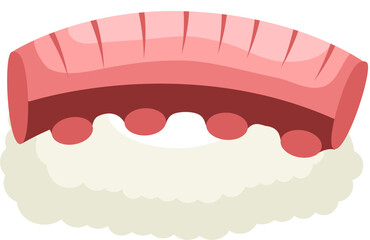 Tako Octopus Sushi. Tako sushi of Japanese food.. Tako Nigiri Sushi or Octopus on Japanese Rice..