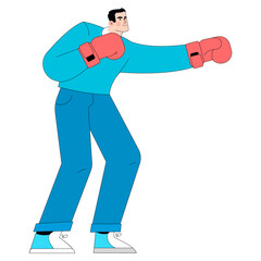 Business man. Flat Vector Illustration