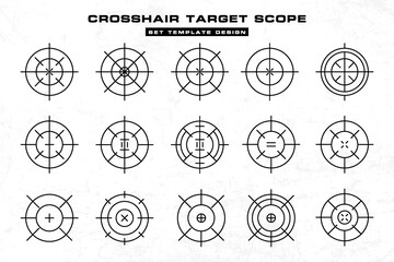 crosshair target scope set vector design templates