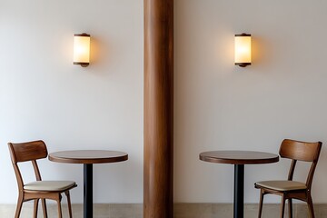 Simple Home Decor Cozy Wooden Chairs And Tables