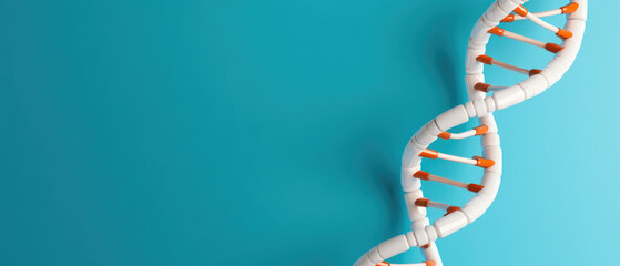 Innovative dna model display laboratory educational content science environment close-up view genetic research concept
