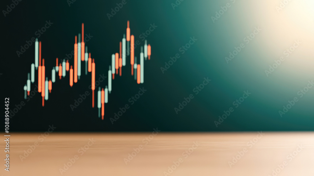 Poster market trends analysis financial sector data visualization digital environment close-up view investm