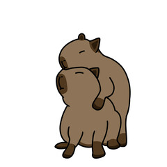 Capybara illustration image