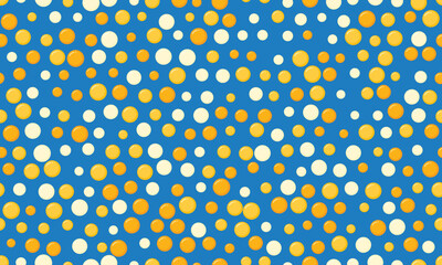 Seamless spotted pattern with abstract circles, perfect for textile prints, wallpaper, or creative geometric posters. Trendy polka dot design for modern backgrounds.