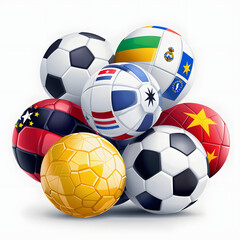 Fototapeta premium all countries participating in the football championship in europe 2024 year, final stage with a white accent, text area, png