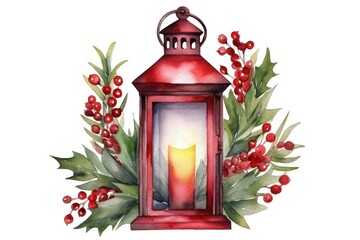Christmas lantern illuminated celebration decoration.