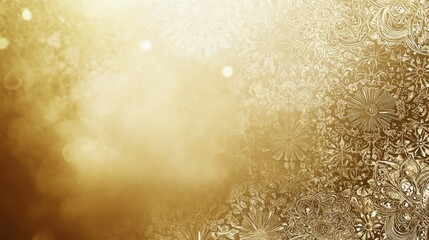 Realistic golden background with intricate patterns and soft metallic reflections, perfect for premium designs.