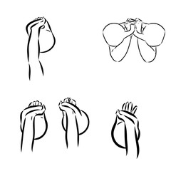 Kettlebell vector sketch icon isolated on background. Hand drawn Kettlebell icon.