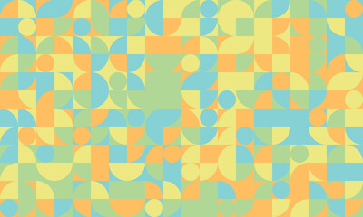 Minimal geometric design with abstract shapes and textured mosaic. Perfect for modern posters, textile prints, and seamless background patterns.