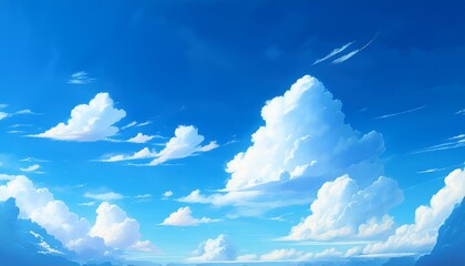 anime blue sky background
