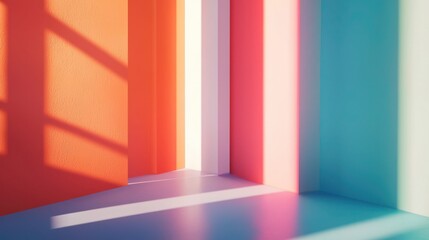 A close-up of a poster mockup with customizable text, set against a colorful background