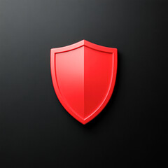 Enhance Your Digital Security with a Bold Red Shield Symbolizing Protection and Safety