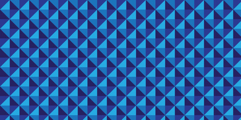 seamless dark blue triangle grid metallic geometric pattern structure textile fabric vector repeat square overlap texture background.