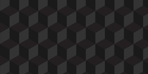 	
Dark black geometric cube creative concept triangle overlap square technology background. digital cubes fabric and wallpaper grid block texture background.	

