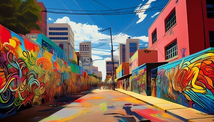 Obraz premium Street Art in Johannesburg Celebrating Creativity and Resilience 