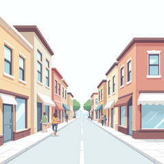 Naklejka premium 穏やかな午後の散歩道