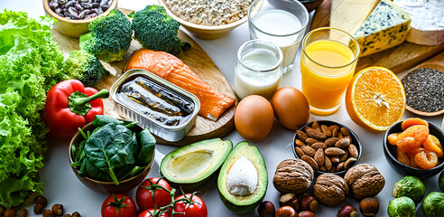 Food products recommended for osteoporosis and healthy bones