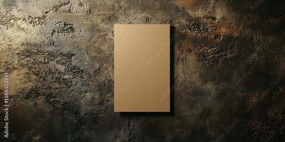 Poster a realistic paper mockup with customizable text and graphics, set against a textured background