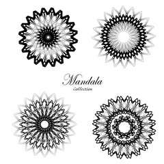 Set of mandala decorative and ornamental design