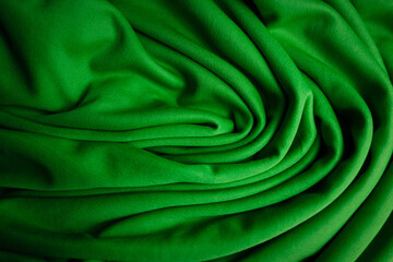 Obraz premium green color abstract for background. silk fabric cloth for wallpaper