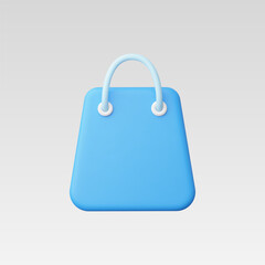 3d Realistic Shopping Bag icon vector illustration