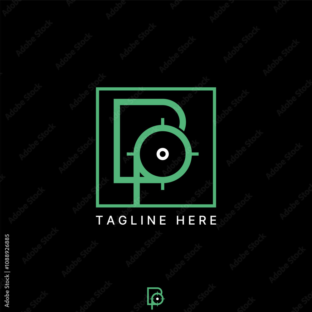 Poster logo design graphic concept creative premium vector stock image graphic initial bp or pb font connec