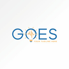 Logo design graphic concept creative premium vector stock image graphic word text Goes font  trading light bulb. Related to monogram medical interior